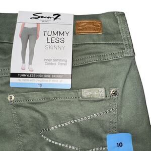 Seven7 Jeans Womens 10 Four Leaf Clover Tummyless High Rise Skinny Stretch Denim